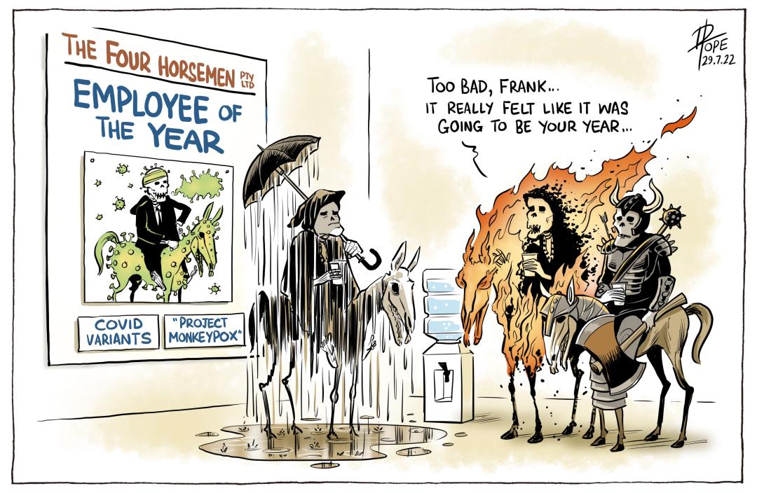 Cartoon called Employee of the Year by David Pope