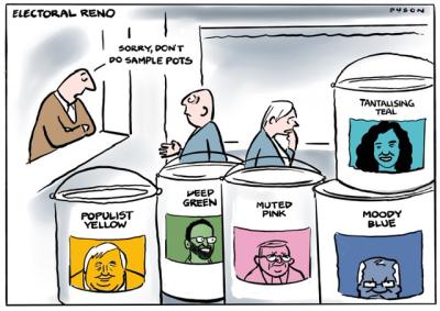 Cartoon called Reno Roulette by Andrew Dyson