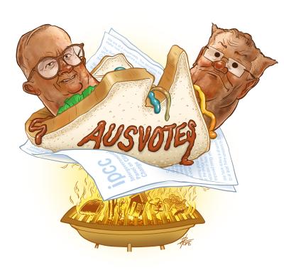 Cartoon called Aus Votes by David Pope