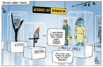 Cartoon called Endangered Species by David Pope