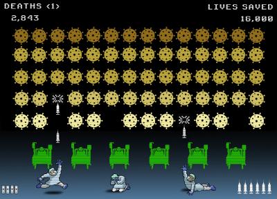 Cartoon called Space Invaders by Gle Le Lievre