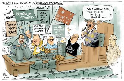 Cartoon called Camp of the Sovereign Backbench