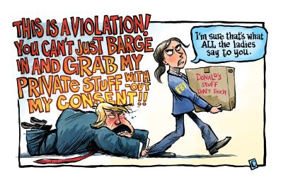 Cartoon called Grabbed by Christopher Downes