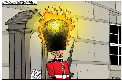 Cartoon called Bushfire by Brett Lethbridge