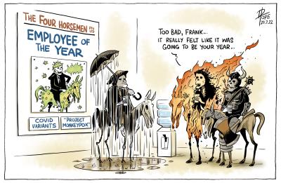 Cartoon called Employee of the Year by David Pope