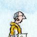 Cartoon of the cartoonist John Spooner
